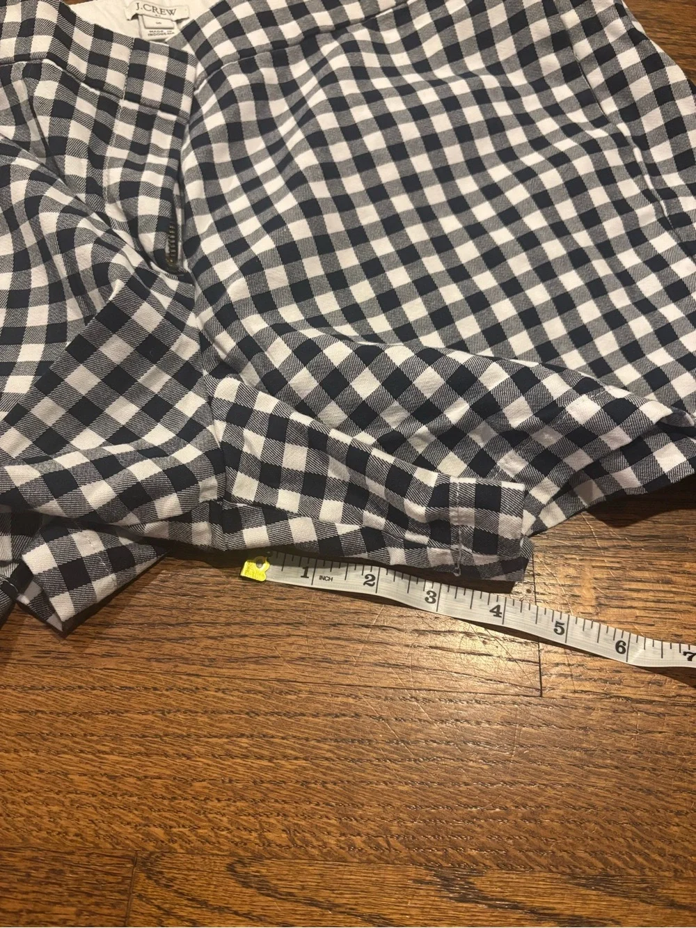 J. Crew Black and White Gingham Shorts